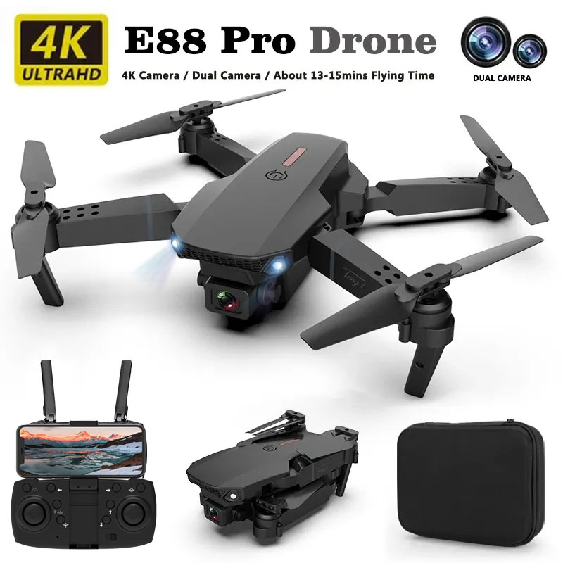 Drone E88Pro Rc 4K - E88pro Drone professionnel Dron flux optique