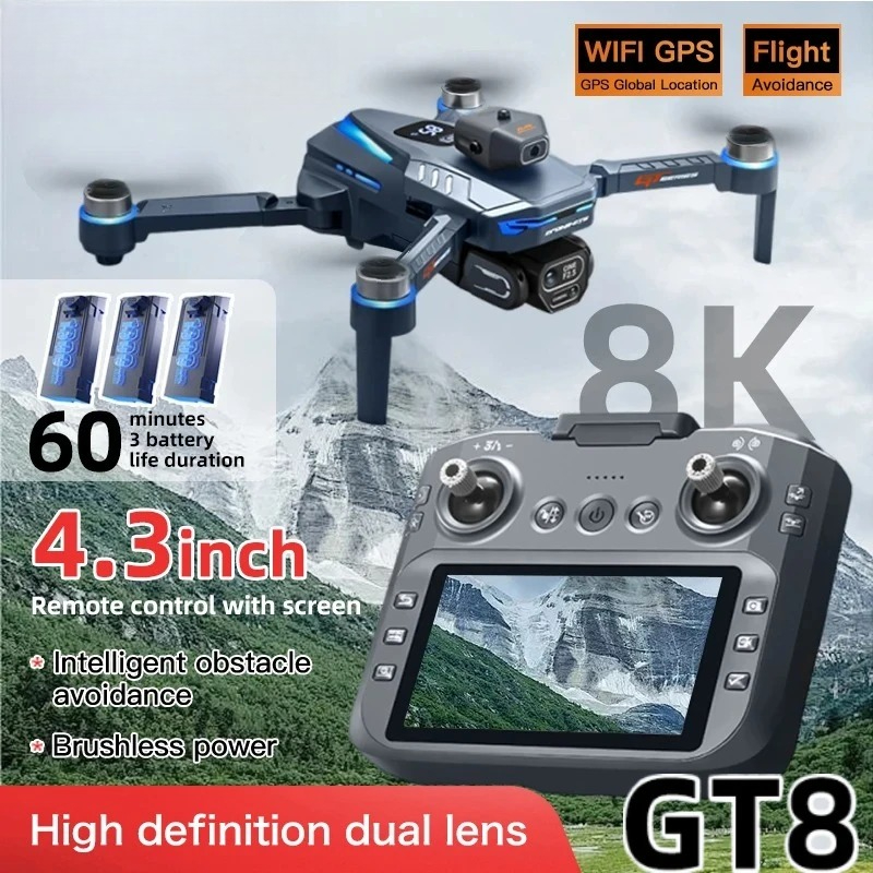 Drone E88Pro Rc 4K - Drone GT8 original 8K professionnel avec