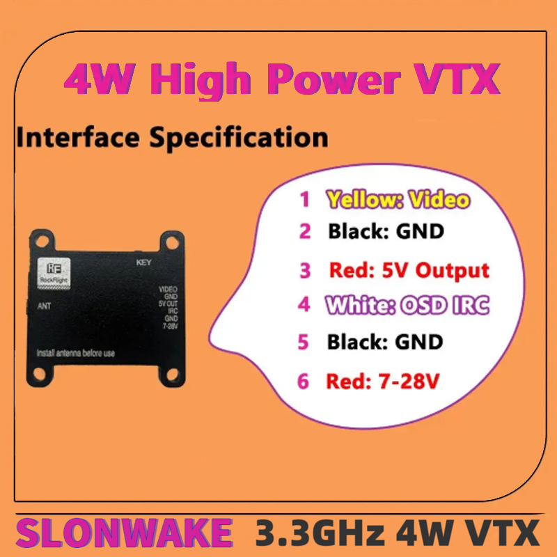 Émetteur vidéo VTX SLONWAKE FP - Drone Rc Controller And Receiver avis et prix