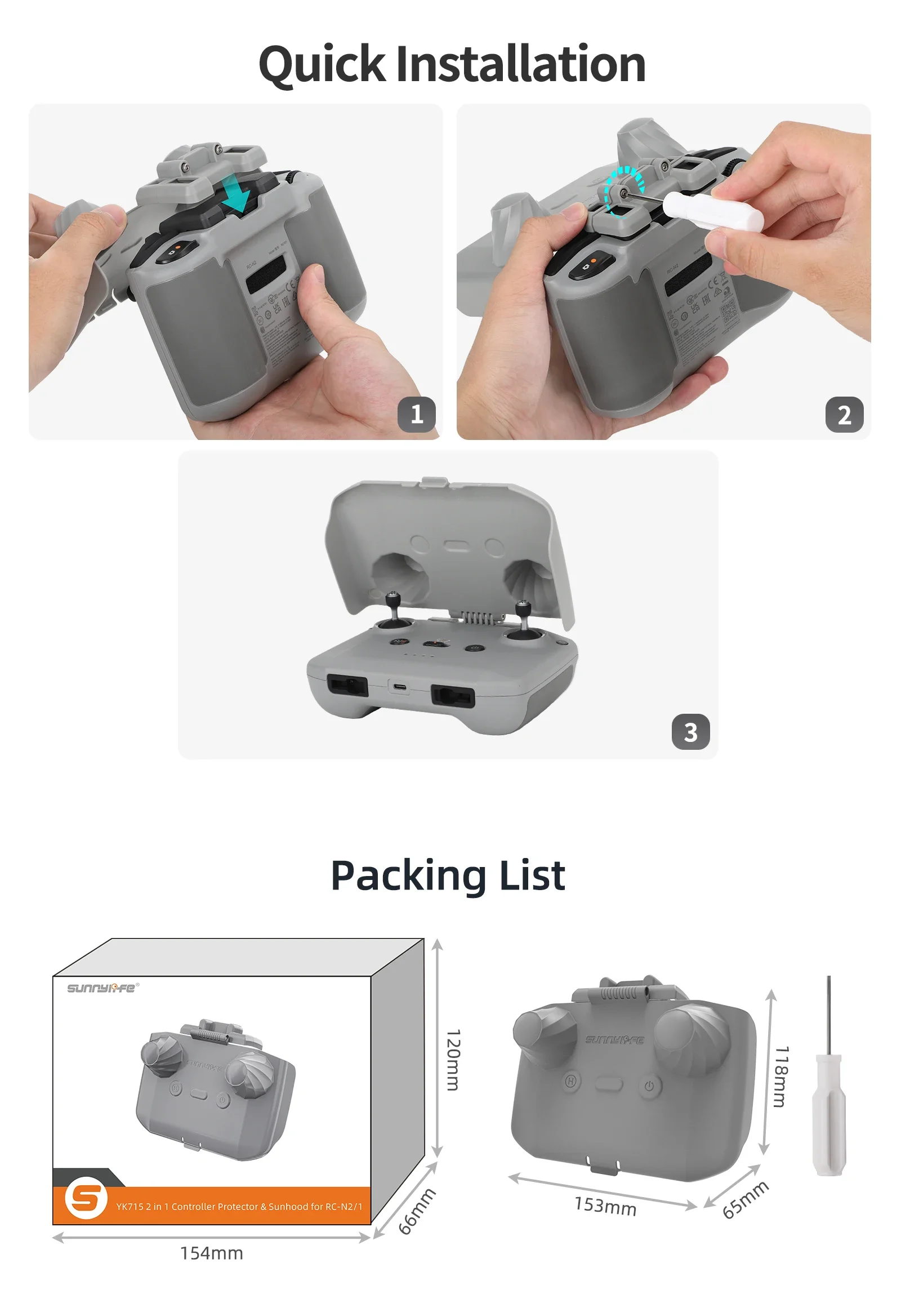 Protecteur de contrôleur 2 en  - Drone Dji Rc 3 avis et prix
