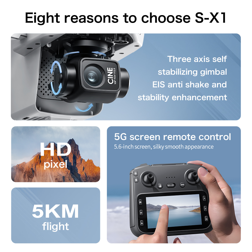 Drone Original S-X1 8K HD Prof - Drone E88Pro Rc 4K avis et prix