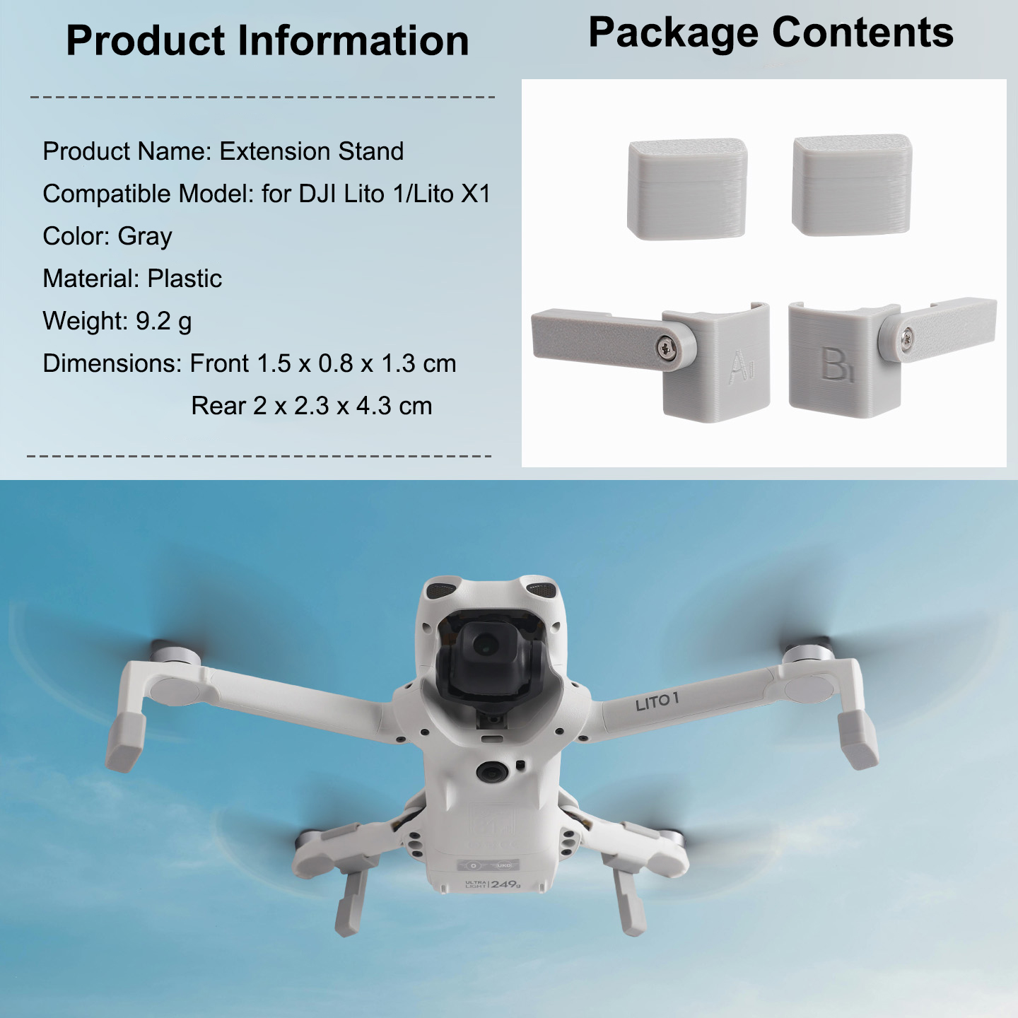 Extension de train d'atterriss - Drone Dji Rc N1 avis et prix